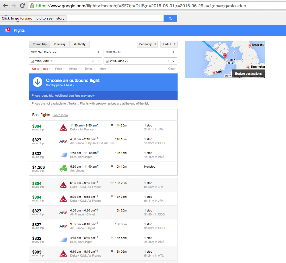 It's way cheaper to fly to Dublin instead of London