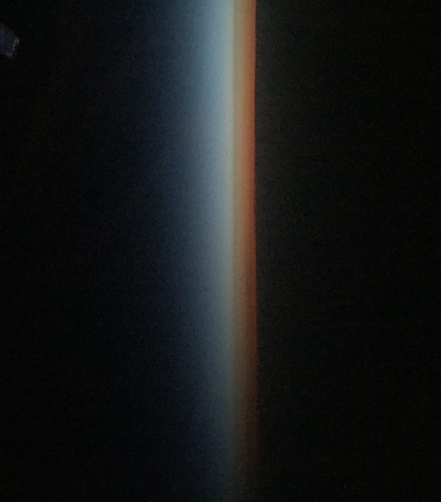 The beginnings of sunrise as we make our way East