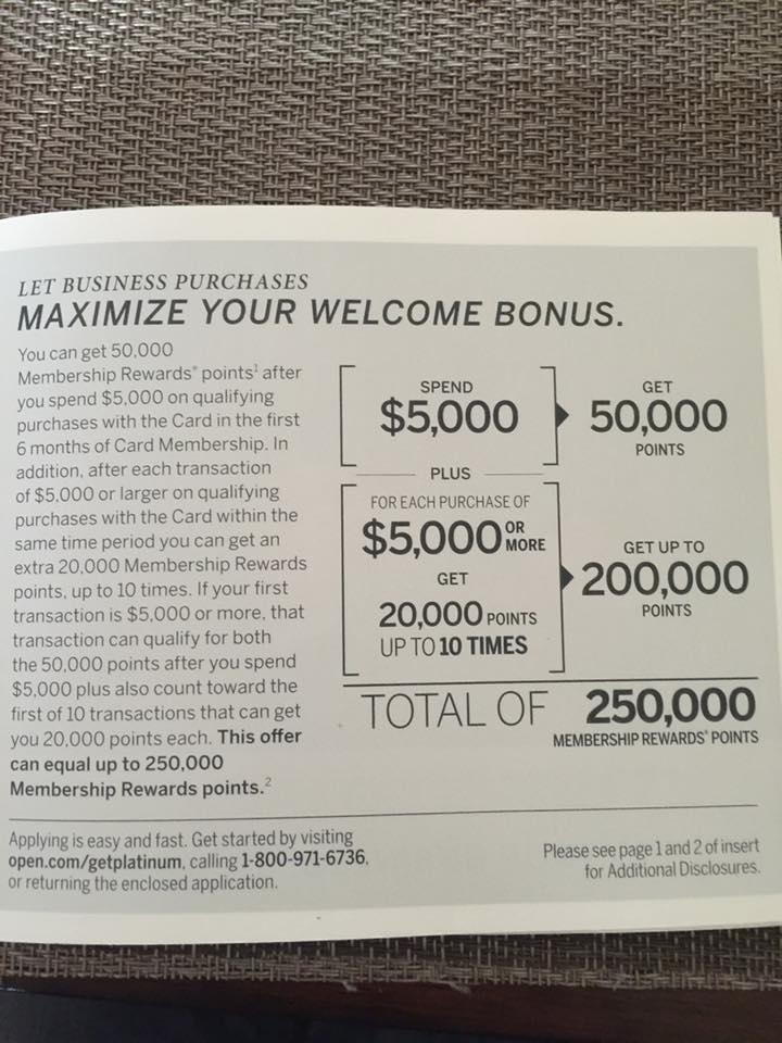 250,000 point offer for Amex Platinum. Courtesy of /u/cubervic